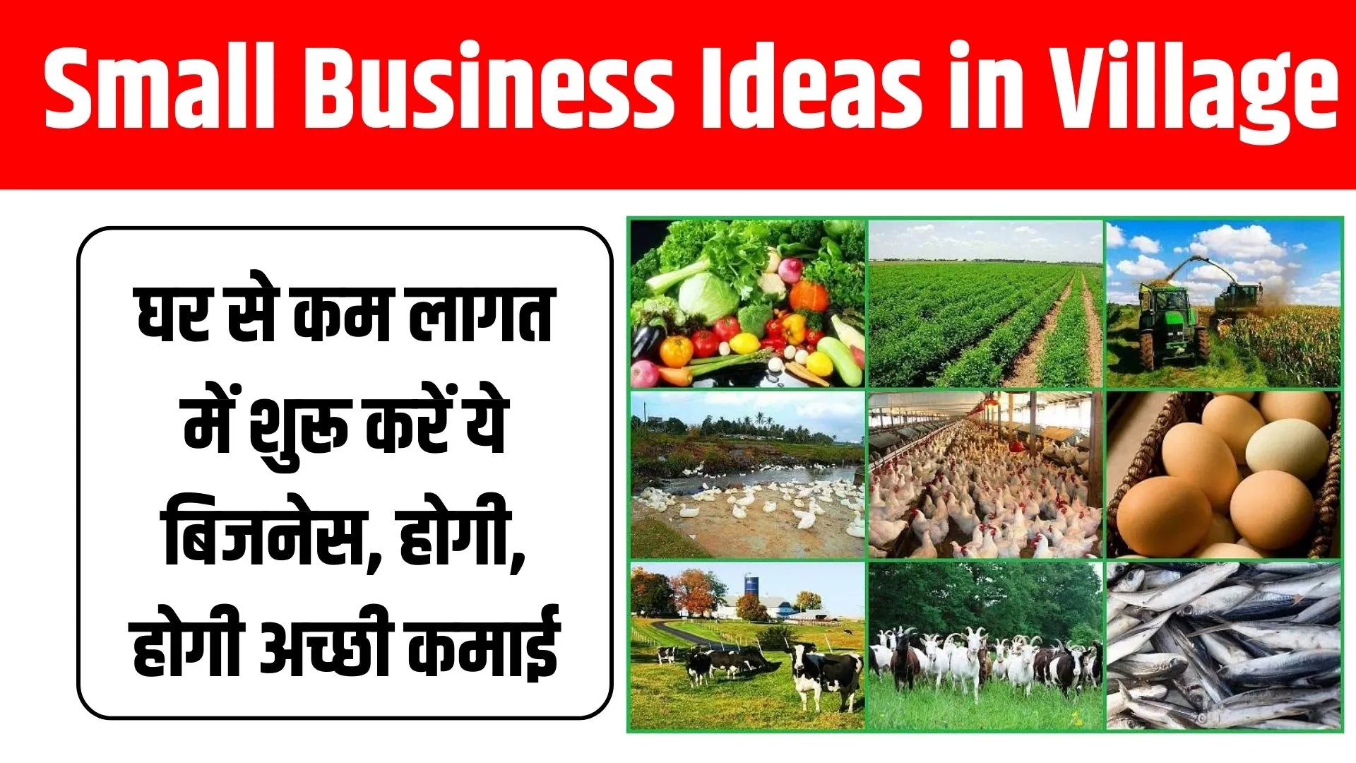 Small Business Ideas in Village
